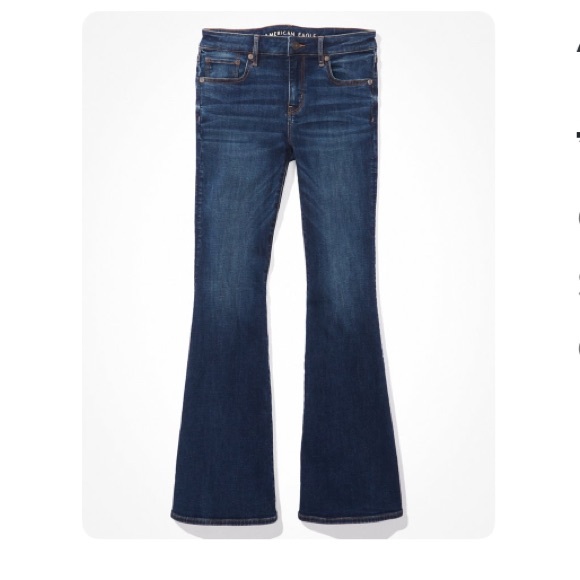 American Eagle Outfitters Denim - American Eagle Outfitters Flare Jeans - Dark Blue